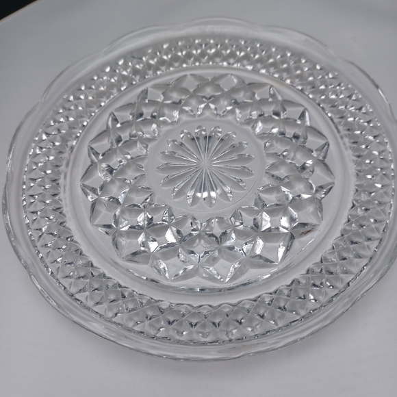 Elegant Clear Glass Dining Plate - Picture 1 of 4